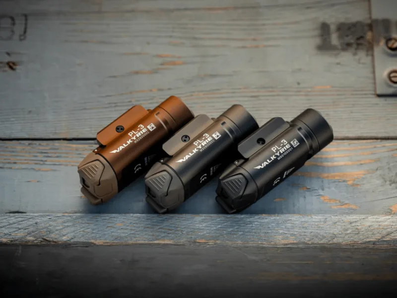 OLIGHT PL-3 Valkyrie 1300 Lumens LED Compact Weaponlight Rail-Mounted Tactical Light with Rail Locating Keys for 1913 Picatinny, GL Style, Black - PL-3