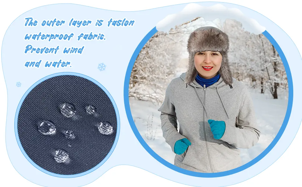 3 Pieces Russian Trapper Ushanka Hats for Men Women Winter Bomber Eskimo Warm Windproof Hats with Ear Flaps Classic Style - product information 3