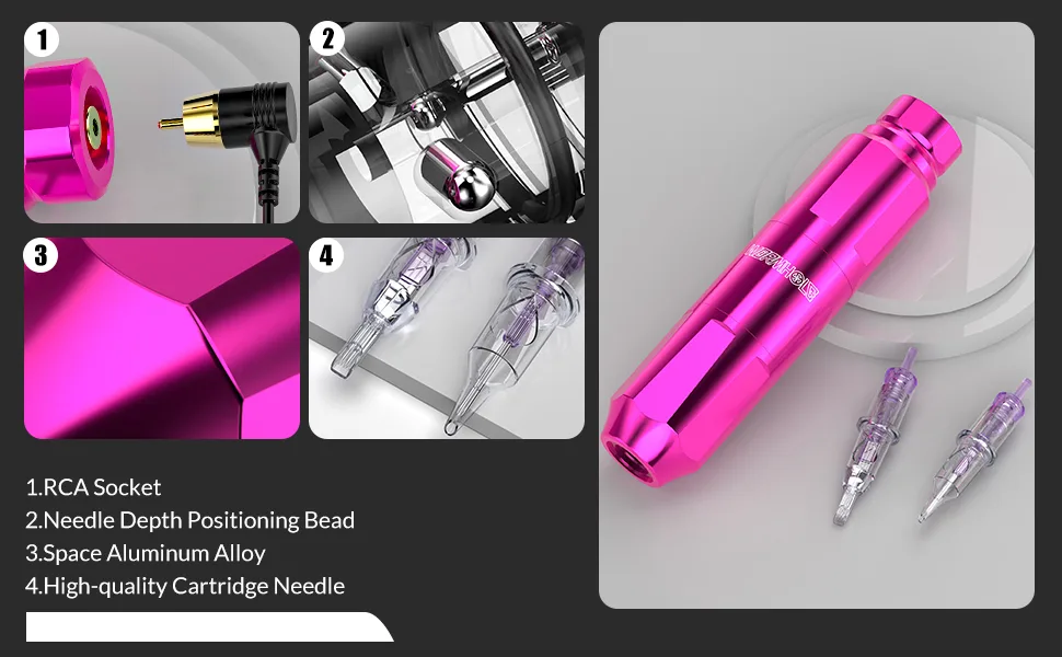 Machine Kit Complete Kit for Beginners and Artists WTK169 - tattoo pen detail