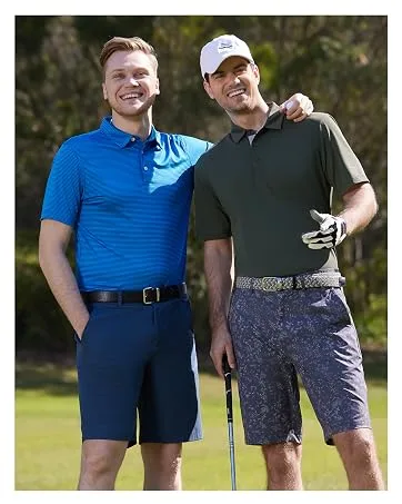 Golf Shirts for Men Dry Fit Short Sleeve Print Performance Moisture Wicking Polo Shirt White Large - product information 27