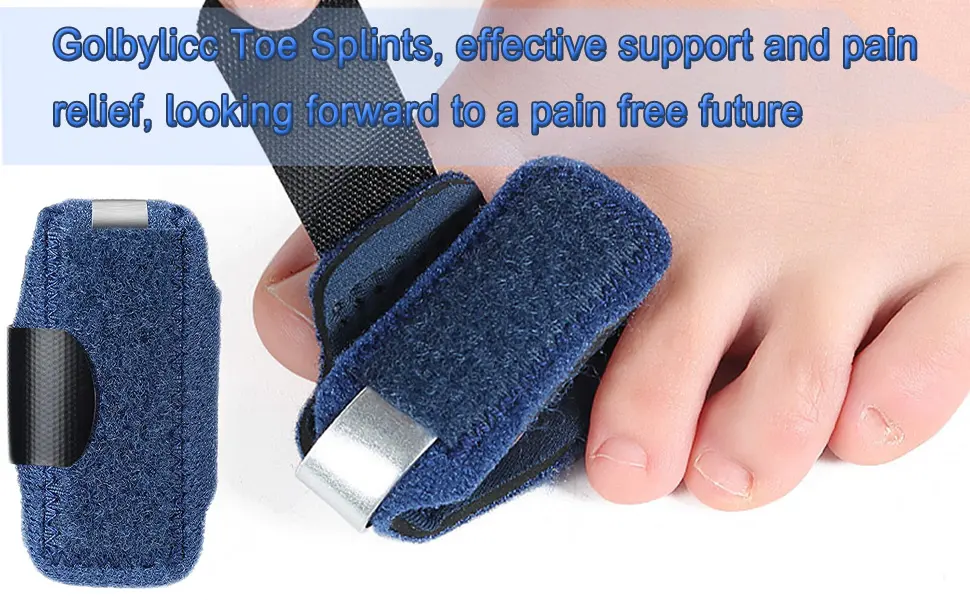 1 Pair Toe Splint for Broken Toe, Hammer Toe Straightener Toe Corrector, Toe Brace for Big Toe, Curled Toe, Women Men Broken Toe to Align and Support Toe Wraps, Extended Adjustable Strap - 1 Pair Toe Splint for Broken Toe, Hammer Toe Straightener Toe Corrector, Toe Brace for Big Toe