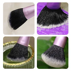 Eyeshadow Brush Set Double Sided Makeup Brushes,Eyeliner Brush For Blending Eyeshadow, Eyeliner, Eyebrow Long Lasting, Apply Better Flawless Look Makeup(Purple) 01 - contour brush