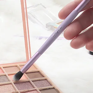 Eyeshadow Brush Set Double Sided Makeup Brushes,Eyeliner Brush For Blending Eyeshadow, Eyeliner, Eyebrow Long Lasting, Apply Better Flawless Look Makeup(Purple) 01 - eyeshadow brush set