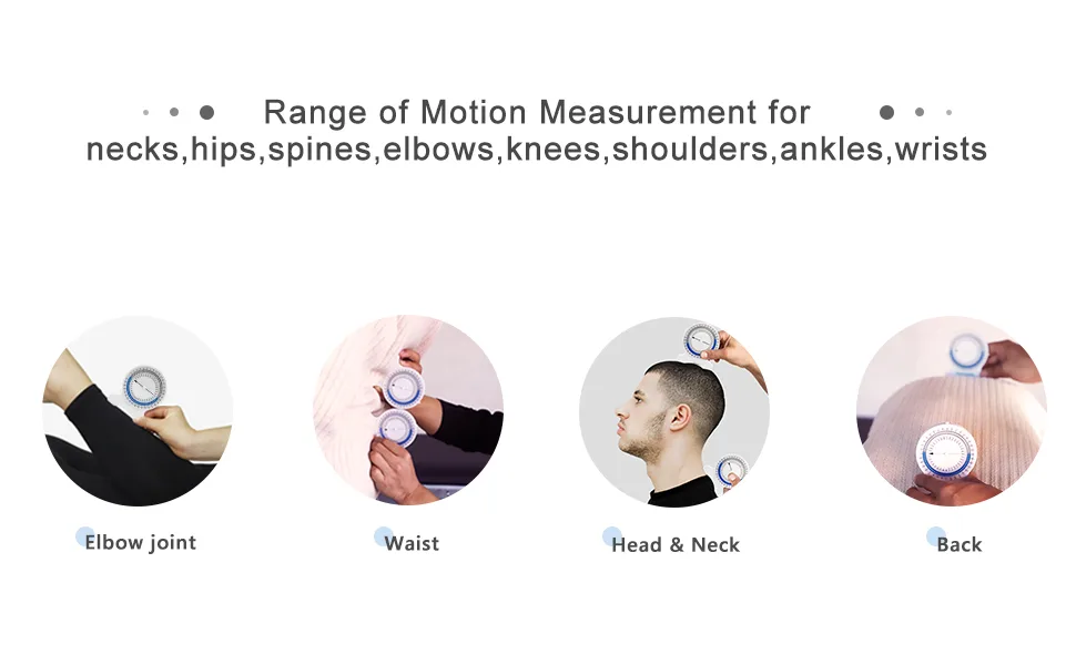 Cubesprings Inclinometer - Accurate Range of Motion (ROM) Measurement Leak-Proof Construction- Easy to Use Bubble Inclinometer for Physical Therapist or Student - inclinometer