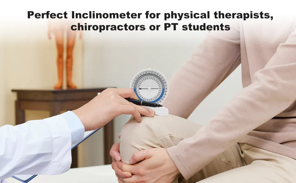 Cubesprings Inclinometer - Accurate Range of Motion (ROM) Measurement Leak-Proof Construction- Easy to Use Bubble Inclinometer for Physical Therapist or Student - Inclinometer