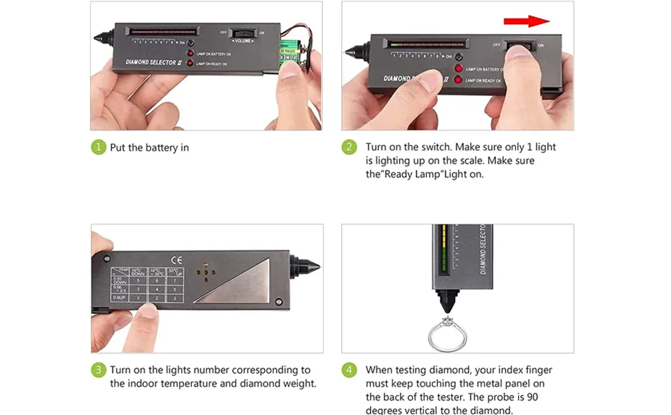 Diamond Tester II, Professional Jeweler Diamond Selector II High Accuracy Portable Moissanite Tester Gemstone Tester Testing Tool Set For Novice and Expert - 212121211