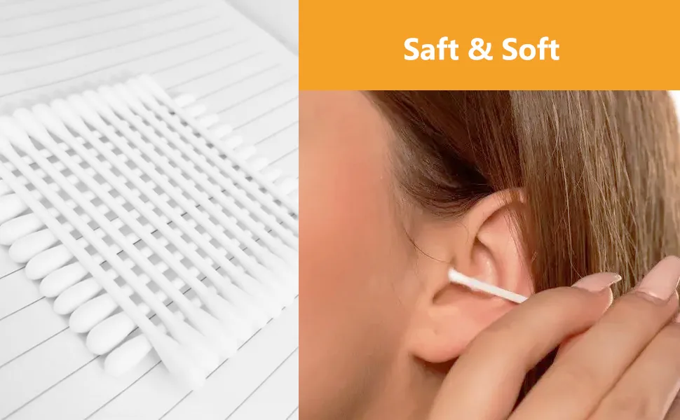 Cotton Swabs with Paper Sticks 625ct, Biodegradable Double Tipped Cotton Buds for Beauty& Personal Care 625pcs - product information 5