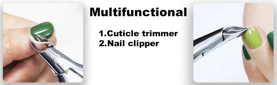 Cuticle Trimmer Professional Cuticle Cutter Stainless Steel Cuticle Nipper - multifunctional