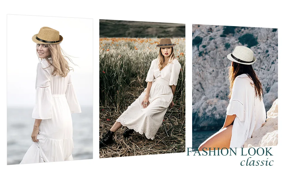 FADACHY Summer Straw Fedora Hat Short Brim Panama Sun Hat Trilby Beach Hat for Men & Women Medium A-khaki-01 - fedora sun hat beach hat panama hat summer fedora hat straw hat trilby hat