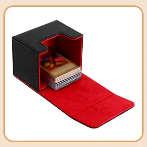 2 Boxes Leather Deck Card Boxes Large Size Fit 100 Plus Sleeved Cards Deck Game Box for Collectible Cards Deck Playing Card Box for 100 Plus Cards Compatible with MTG TCG (Black, White,Horizontal) Horizontal Black, White - product information 4