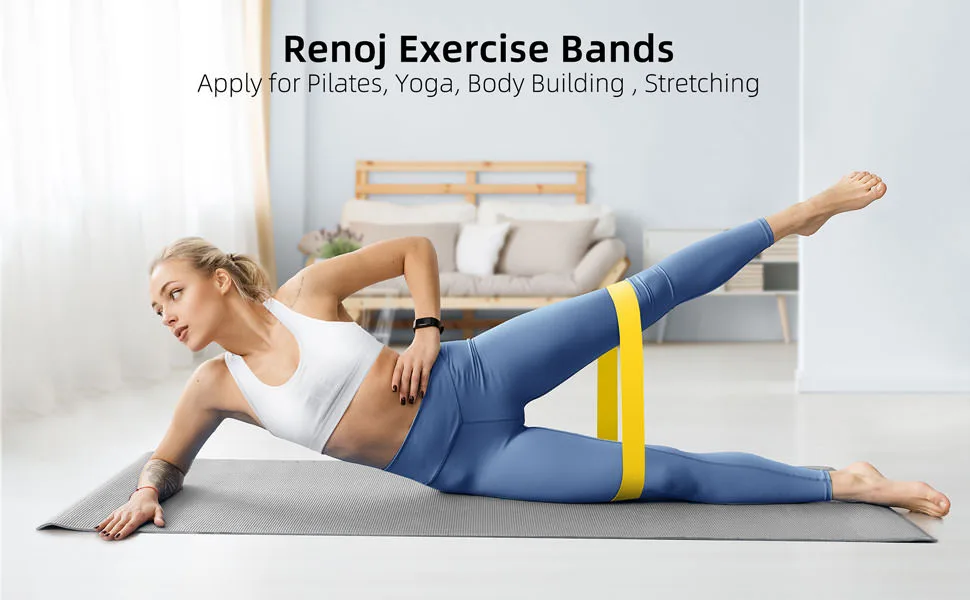 Resistance Bands, Exercise Workout Bands for Women and Men, 5 Set of Stretch Bands for Booty Legs, Pilates Flexbands Pinks - product information 13