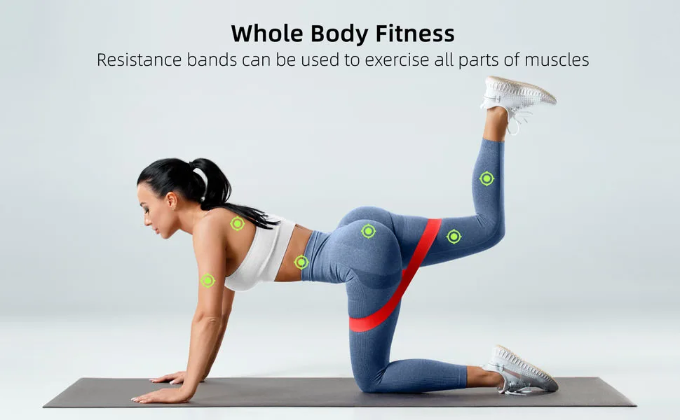 Resistance Bands, Exercise Workout Bands for Women and Men, 5 Set of Stretch Bands for Booty Legs, Pilates Flexbands Pinks - product information 15