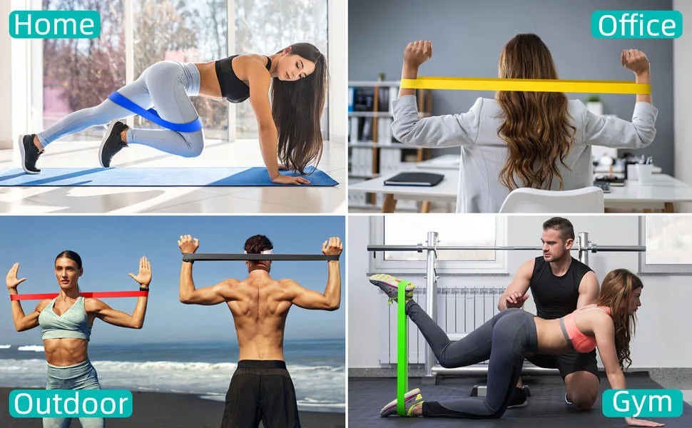 Resistance Bands, Exercise Workout Bands for Women and Men, 5 Set of Stretch Bands for Booty Legs, Pilates Flexbands Pinks - product information 17