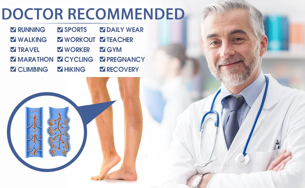 Ktinnead Compression Socks for Women and men 20-30 mmhg, Knee High Graduated Compression Stockings, Opaque, Open Toe, Unisex, Beige, Large Beige Large - product information 5