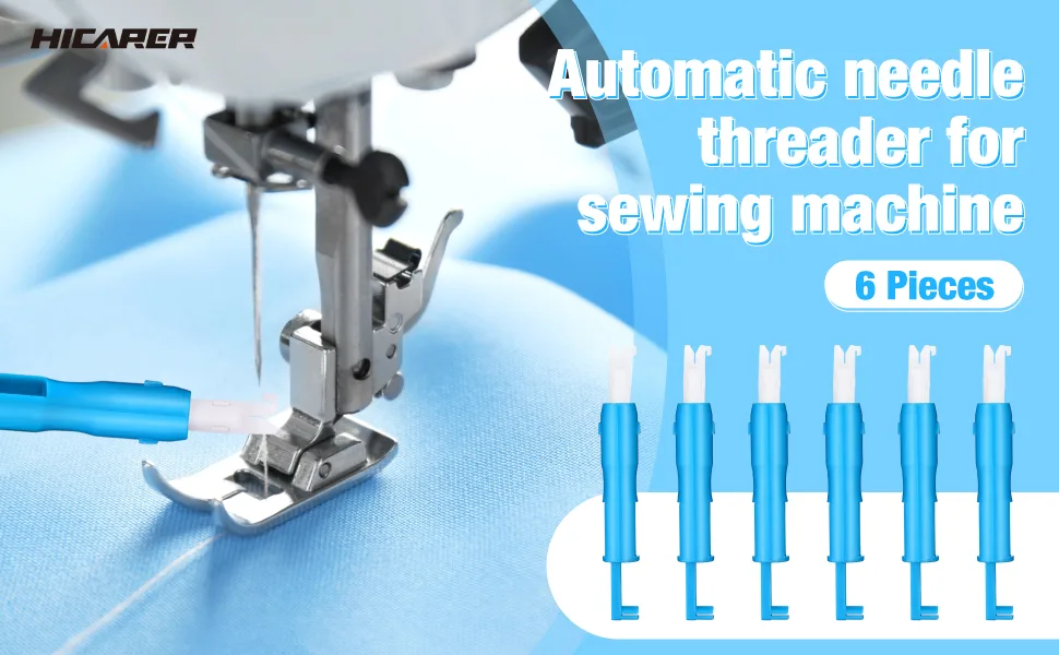 6 Pieces Sewing Needle Inserter Automatic Needle Threader Needle Threading Tool for Sewing Machine - product information 1