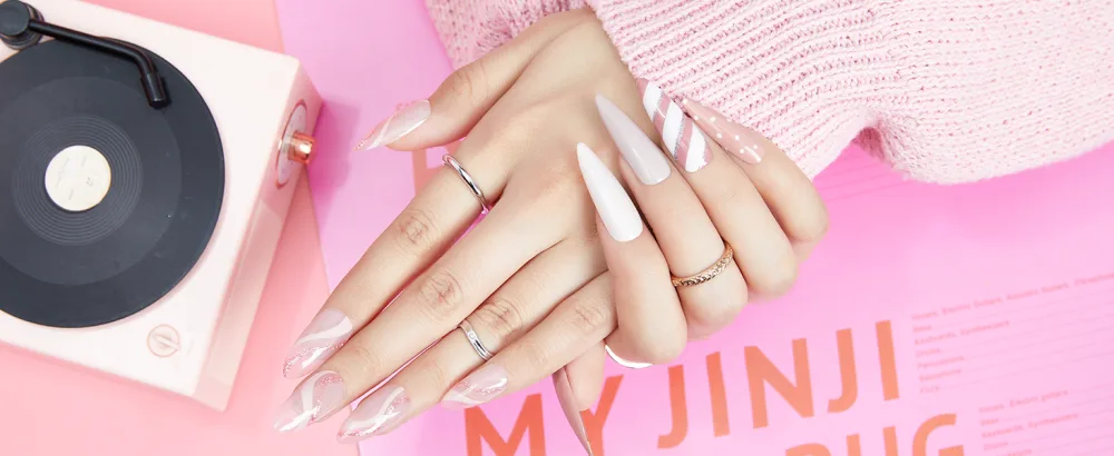 Modelones 10 Pcs Dip Powder Nail Kit Starter, 4 Colors Clear Nude Pink Dipping Powder System Essential Liquid Set with 15ML Base&Top Coat Activator for French Nail Art Manicure DIY Salon All-in-One Starter Kit A-Ultimate Gentleness - clear white pink