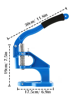 Glarks 3007Pcs Heavy Duty Hand Press Grommet Machine Kit – Hole Punch Tool With 3 Dies #0 #2 #4 & 3000 Gold & Silver Grommets For Banners, Curtains, Awning, Leather