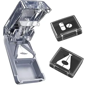 Fullicon Pill Cutter for Small or Large Pills, Pill Splitter with V-Shape Holder, Medicine Slicer with Sharp Blade,Tablet Splitter with Two Large Pill Organizers-Black - product information 16