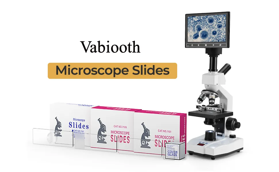 Vabiooth Microscope Dust Cover 15.5" x 18.5" (39.5cm x 48cm), White Fabric - microscope glass slide