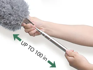 SetSail Duster with Extension Pole 110-inch Extra-Long Dusters for Cleaning, Bendable Microfiber Head Washable Ceiling Fan Duster for High Ceilings, Furniture - Microfiber Duster