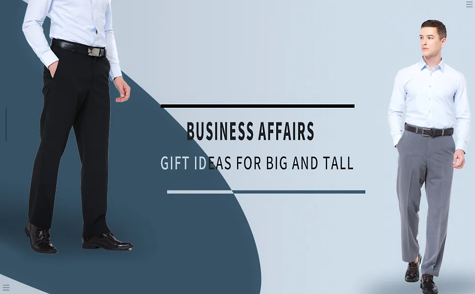 clothin Men's Expandable Waist Flat Front Golf Pants Classic Fit 38W x 30L Grey - product information 1