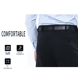 clothin Men's Expandable Waist Flat Front Golf Pants Classic Fit 38W x 30L Grey - Men's suit pants
