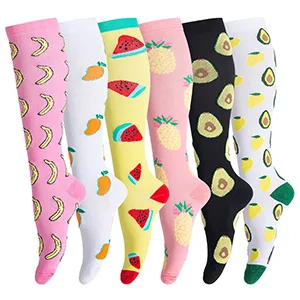 LEOSTEP Zipper Compression Socks Toeless, Long Open Toe Pressure Knee High Stocking Support for Legs and Muscle Black Small/Medium - cute compression sock
