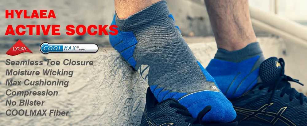 No Show Running Athletic Anti-Blister Wicking Coolmax Socks, Seamless Anti-odor Large 3 Pairs White Style 2 - running socks