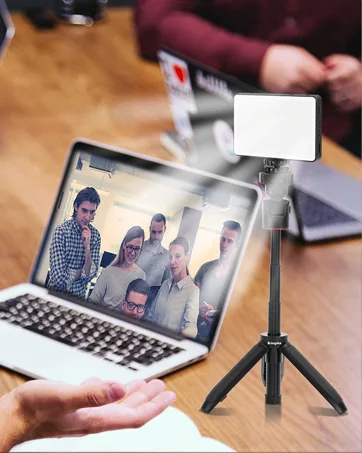 King Ma Video Conferencing Lighting, 3 Light Modes Portable LED Clip Light for Webcam Lighting, Zoom Call Lighting Video Selfie Light for Remote Working Distance Learning Live Streaming Makeup - video light