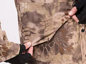 HANWILD Men's Military Jacket Tactical Winter Coats Fleece Hooded Outdoor Warm Hiking Soft Shell Cp Camouflage Large - big pocket