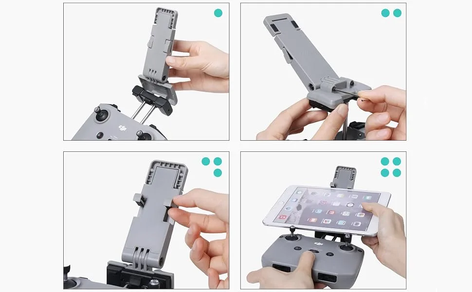 Foldable Tablet Holder for DJI Mini 3 Pro/DJI Mini 2 /Mavic Air 2/ Air 2S/ DJI Mavic 3, No Disassembly iPad Holder Stand, DJI Mini 2 Accessories, Mavic Air 2 Accessories - Quick installation