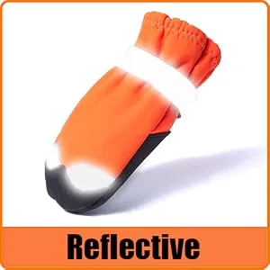 Dog Shoes Boots & Paw Protectors Snow Winter Large Medium Dogs Waterproof Hiking Orange 7 size 7: 3.4"(width) Orange - dog boots