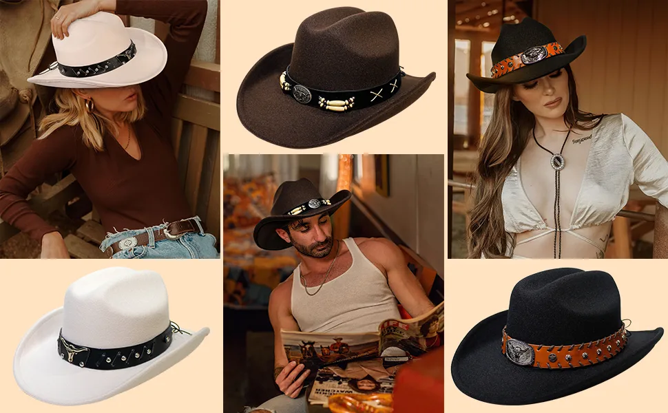 Kalerona Hat Band for Cowboy Hats G/D/Brown - cowboy hat band