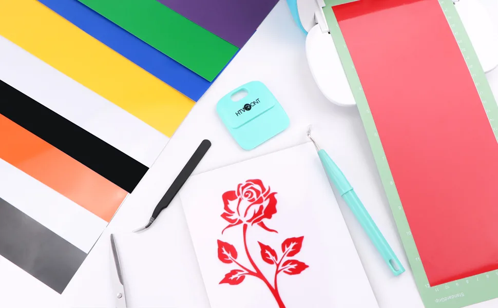 HTVRONT Accessories Bundle for Cricut Joy Accessories and Supplies Include Weeding Tools Bundle, Heat Transfer Vinyl, Adhensive Vinyl Sheets for Starter Kit-38PCS - accessories bundle