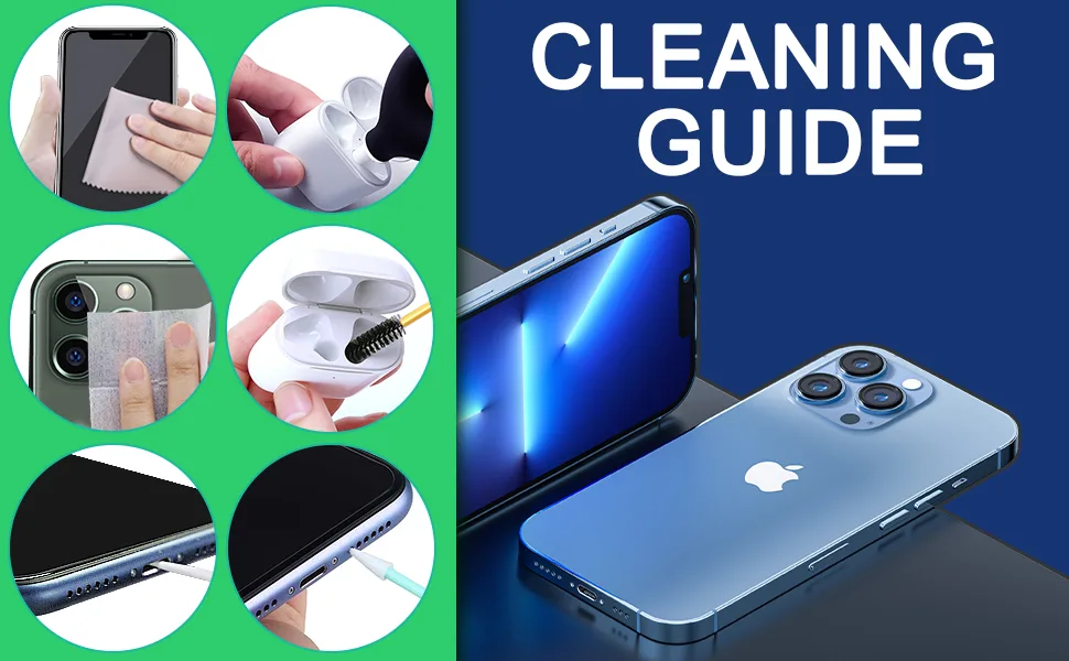 Phone Cleaning Kit, Cleaning Kit for iPhone Cell Phone Airpod, Cleaner Kit Intended for iPhone Speaker Charging Port Cleaning Tool, Electronics Cleaning kit for Laptop Earphone Earbud USB C Lightning - product information 3