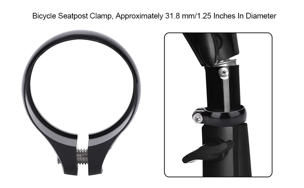 Bicycle Bolt Clamp Aluminum Alloy Quick Release Seat Post Locking Clamps for 27.2mm Red - product information 22