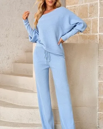 Fixmatti Women's 2 Piece Outfits Long Sleeve Pullover Sweatshirt Jogger Pants Sweatsuit 01-khaki Small - knit set sweatsuits sweater pant suit