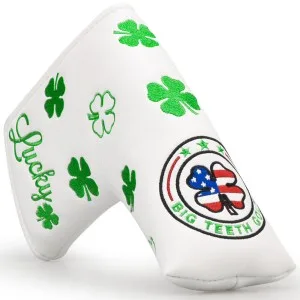 BIG TEETH Golf Blade Putter Cover Headcover Club Protector Magnetic Bar Closure for Scotty Cameron Taylormade Odyssey Clover Black - product information 16