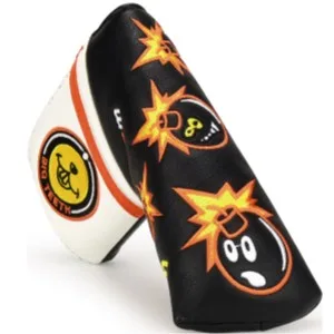 BIG TEETH Golf Blade Putter Cover Headcover Club Protector Magnetic Bar Closure for Scotty Cameron Taylormade Odyssey Clover Black - product information 18