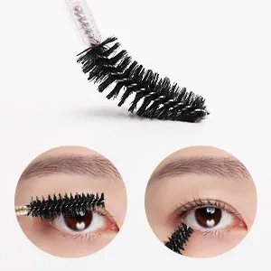 100 Pcs Disposable Mascara Wands, Crystal Eyebrow Spoolies Brush for Eyelash Extensions, Pink Lash Brushes with Container - Mascara Wands