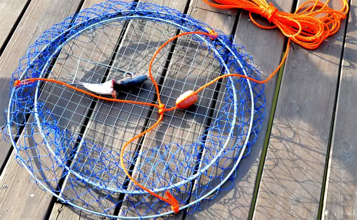Palmyth Wire Grid Bottom Crab Nets Two Ring Crab Kit with Harness and Bait Clip 24 X 20 X 12 - product information 3