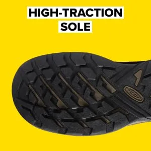 KEEN Men's Circadia Low Height Comfortable Waterproof Hiking Shoes 10 Black/Steel Grey - high-traction sole