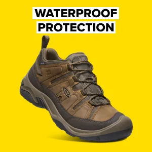KEEN Men's Circadia Low Height Comfortable Waterproof Hiking Shoes 10 Black/Steel Grey - waterproof protection