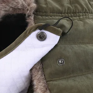 Connectyle Trooper Trapper Hat Warm Winter Hats Hunting Hat with Mask Ear Flaps Navy Blue - mens chunky winter hats warm trapper hat with earflap face mask winter hats hunting hat fishing hat