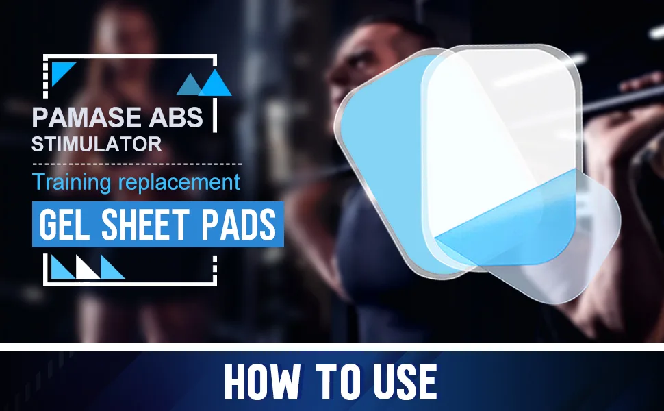 PAMASE 50Pcs/80Pcs Abs Stimulator Training Replacement Gel Sheet Pads for Abdominal Muscle Trainer, Accessory for Ab Workout Toning Belt abs pads-50pcs - product information 1