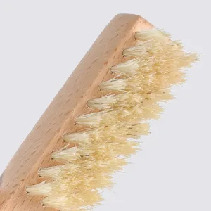 BFWood Laundry Stain Brush, Natural Soft Boar Bristle for Scrubbing Out Tough Stains on Delicate Fabrics, Knits, Cotton, Linens, No Damage - Laundry Stain Brush