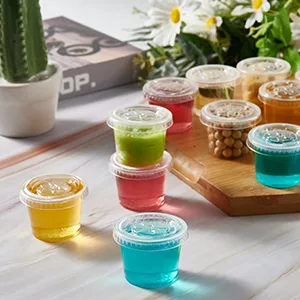 Turbo Bee 200 Sets 1oz Portion Cups with Lids,Jello Shot Cups with Lids, Small Plastic Condiment Containers for Sauce,Souffle Cups 1oz-pc-200 - product information 5