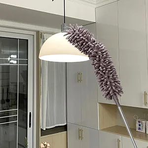 Microfiber Feather Duster (11pcs), Extendable Dusters for Cleaning with 100" Extension Pole, Washable Dusters, Reusable Bendable Dusters for Cleaning Ceiling Fan, High Ceiling, TV, Blinds, Cars - microfiber duster