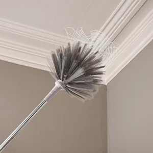 Microfiber Feather Duster (11pcs), Extendable Dusters for Cleaning with 100" Extension Pole, Washable Dusters, Reusable Bendable Dusters for Cleaning Ceiling Fan, High Ceiling, TV, Blinds, Cars - microfiber duster