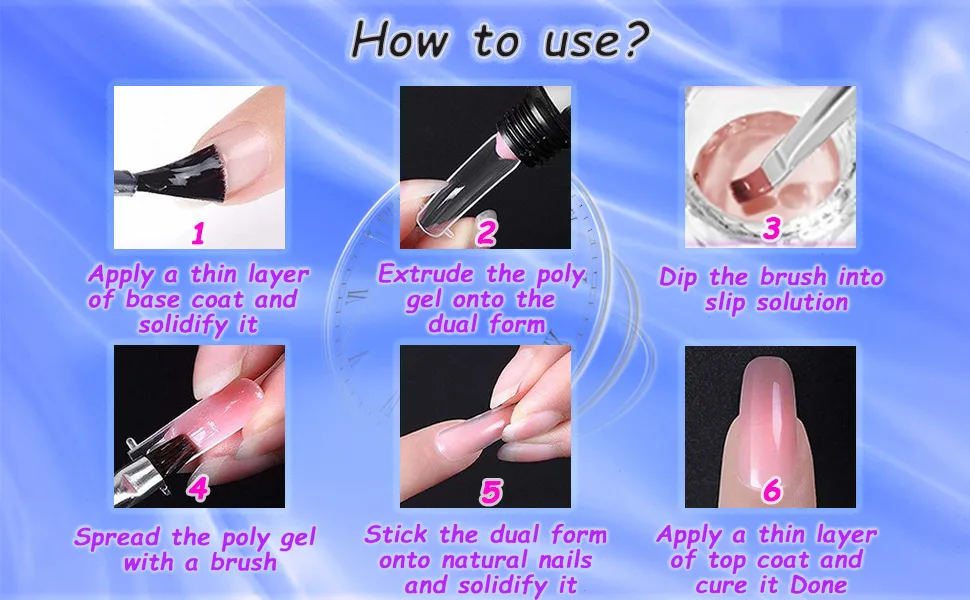 LOUINSTIC Polygel Slip Solution - 4oz Slip Solution for Polygel Nails Anti-stick Gel Solution for Poly Gel Nail Kit - Gel Solution for Poly Gel Nail Kit.